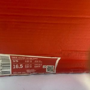 Nike Dunk Hi Retro. Game Royal Brand new Never worn . Damage Box size 15